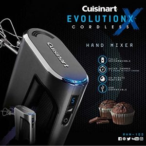 Cuisinart RHM-100 EvolutionX Cordless Hand Mixer, 5 Speeds, Gray/Black