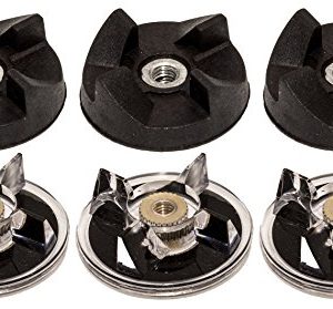 Blendin Lot of 6 Base Gear and Blade Gear Replacement Part,Compatible with Magic Bullet MB1001 250W Blenders