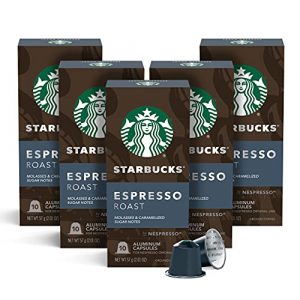 Starbucks by Nespresso, Espresso Dark Roast (50-count single serve capsules, compatible with Nespresso Original Line System)