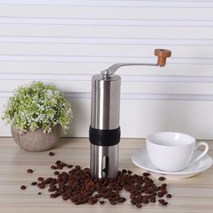 Manual Coffee Grinder Adjustable Ceramic Conical Coffee Bean Mill Portable Stainless Steel Grinding Machine for Home Office