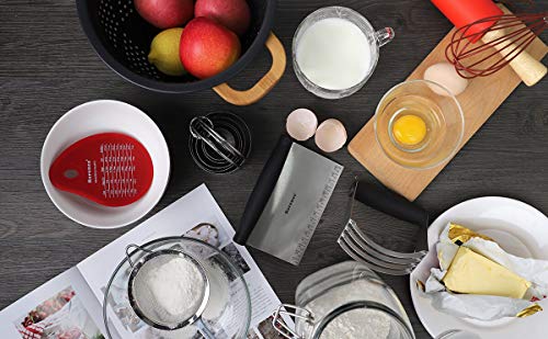 Rorence Dough Cutter Pastry Blender Biscuit Cutter Bowl Scraper Set