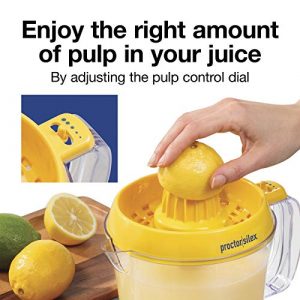 Proctor Silex Alex's Lemonade Stand Citrus Juicer Machine and Squeezer (66331), 34 Oz, Yellow