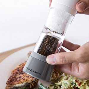 Cole & Mason Lincoln Duo Salt and Pepper Grinder Combo, Acrylic Combination Mill Includes Premium Salt and Peppercorns