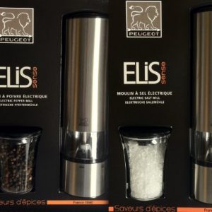 Peugeot Electric Salt & Pepper Mill Set - Stainless (Elis U'select Stainless Steel)