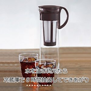 Hario Mizudashi Cold Brew Coffee Pot Cold Brew Coffee Maker 1000mL, Brown