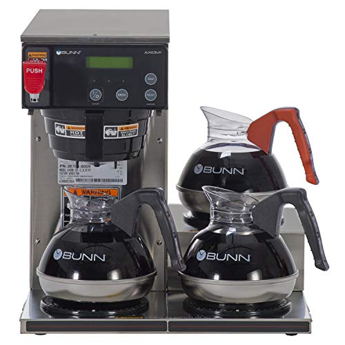 BUNN Axiom 15-3, Automatic Commercial 12-Cup Coffee Maker, 3 Lower Warmers, 38700.0002