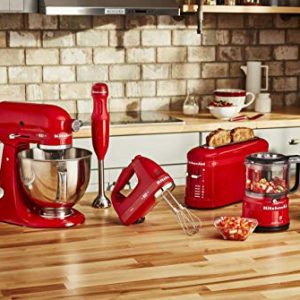 KitchenAid KHM7210QHSD 100 Year Limited Edition Queen of Hearts Hand Mixer, 7 Speed, Passion Red (Renewed)