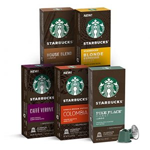 Starbucks by Nespresso, Favorites Variety Pack (50-count single serve capsules, compatible with Nespresso Original Line System)