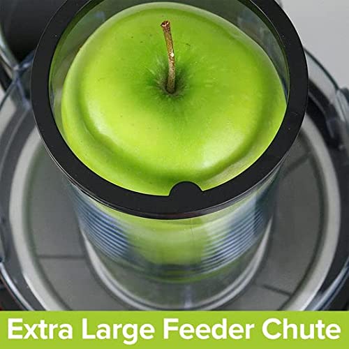 Mueller Juicer Ultra Power, Easy Clean Extractor Press Centrifugal Juicing Machine, Wide 3" Feed Chute for Whole Fruit Vegetable, Anti-drip, High Quality, Large, Silver