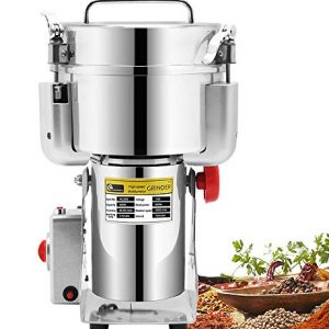 CGOLDENWALL 2000g Commercial Electric Stainless Steel Grain Grinder Mill Spice Herb Cereal Mill Grinder Flour Mill Pulverizer 110V