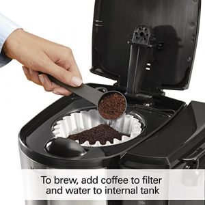 Hamilton Beach 12-Cup Coffee Maker, Programmable BrewStation Dispensing Coffee Machine, Black - Removable Reservoir (47900)