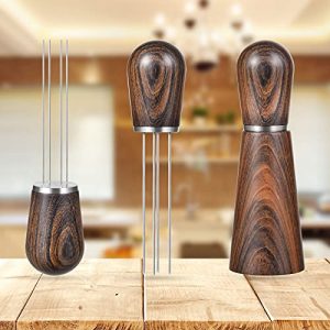 Espresso Coffee Stirrer, Pavant Coffee Stirring Tool for Espresso Distribution, Natural Wood Handle and Stand, Professional Barista Hand Distribution Tool (Sandalwood)