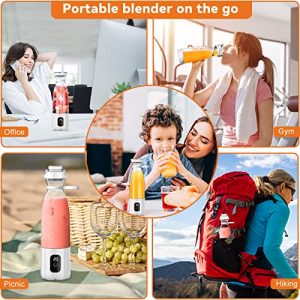 Personal Portable Blender for Shakes and Smoothies, USB Travel Blender with Pulse Function, 300W Powerful Crushing Ice Protein Shake Juice Smoothie20Oz Cup Bottle, Pawaca Blender BravoS