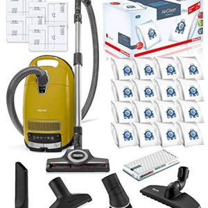 Miele Complete C3 Calima Canister HEPA Vacuum Cleaner + STB 305-3 Turbobrush Bundle - Includes Miele Performance Pack 16 Type GN AirClean Genuine FilterBags + Genuine AH50 HEPA Filter