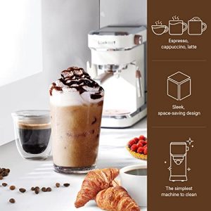 Espresso Machine Laekerrt 20 Bar Espresso Maker with Milk Frother Steam Wand, Professional Espresso Coffee Machine for home Barista (Pear White)