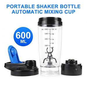 Self Mixing Mug Electric Protein Shaker Bottle, Protein Shaker Cup, 750 ML High-Torque Battery-Powered Blender Shake Bottle,Portable,Self-Stirring Mug for Various Powder (Black)