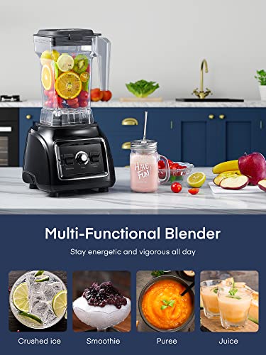 Countertop Blender for Kitchen, Professional Blender for Shakes and Smoothies, 1800W | 11 Speeds | 316 Medical Grade Blades | 60 Ounce Crushing Pitcher & Tamper | BPA Free Tritan | Self Cleaning