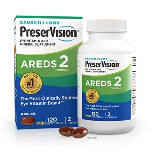 PreserVision AREDS 2 Eye Vitamin & Mineral Supplement, Contains Lutein, Vitamin C, Zeaxanthin, Zinc & Vitamin E, 120 Softgels (Packaging May Vary)