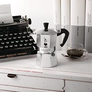 Original Bialetti 9-Espresso Cup Moka Express | Espresso Maker Machine and Zonoz Wooden Small Espresso Stirring Spoon Bundle (9-cup, 18.5 fl oz, 550 ml)