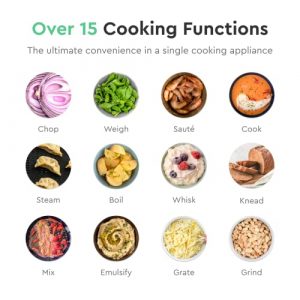 Multo By CookingPal, Smart Compact Countertop Multi-Functional Food Processor With Guided Recipes | WiFi Built-In | Chop, Knead, Steam And Cook All-In-One Cooker.