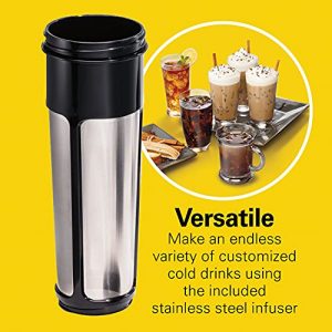 Hamilton Beach Cold Brew Iced Coffee Maker and Tea Infuser 1.7 L (57.5 oz.), Glass Pitcher with Removable Stainless Steel Filter