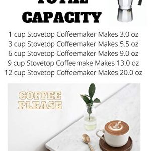 Imusa USA Aluminum Stovetop 6-cup Espresso Maker (B120-43V)