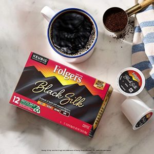 Folgers Black Silk Dark Roast Coffee, 72 Keurig K-Cup Pods