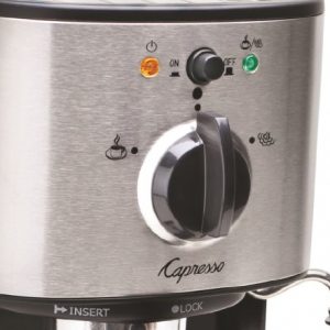 Capresso 116.04 Pump Espresso and Cappuccino Machine EC100, Black and Stainless
