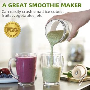 Portable Blender for Shakes and Smoothies, Homlee 14oz USB-C Rechargeable Personal Blender, Mini Blender for Sports, Travel and Outdoors - Ivory