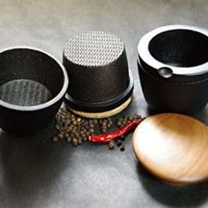 Skeppshult Cast Iron and Wood Pepper Mill and Spice Grinder, Handmade in Sweden, Sturdy, Durable, Environmentally Friendly, and Safe to Use on All Cooktops - Little to No Maintenance Needed