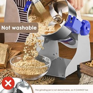 Moongiantgo 800g Electric Grain Grinder Mill High Speed Spice Grinder 2500W Fine Powder Machine Stainless Steel Pulverizer Dry Grinding Machine for Cereal Spices Herbs Coffee (800g Swing)