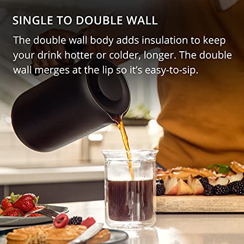 Fellow Stagg Tasting Glasses for Coffee and Tea Mug - Handblown Borosilicate Glass, Insulated Double Wall For Pour Over Mug, 10 oz (Set of Two)