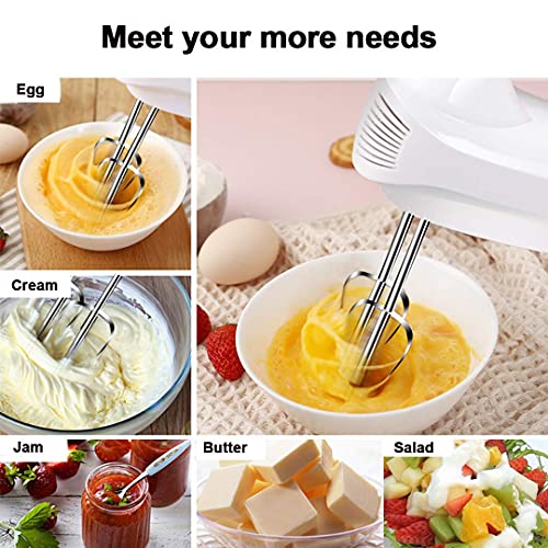 Hand Mixer Electric, Portable Kitchen HandHeld Mixer with 5-Speed(Turbo Boost), 180W Immersion Blender Whisk for Food Whipping, Egg Whisk, Cake Mixer, Milk Frother, Beater