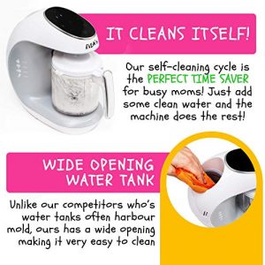 Baby Food Maker | Baby Food Processor Blender Grinder Steamer | Cooks & Blends Healthy Homemade Baby Food in Minutes | Self Cleans | Touch Screen Control | 6 Reusable Food Pouches