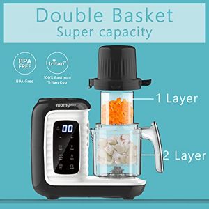 MOMYEASY Baby Food Maker, Baby Steam Cooker and Puree Blender, Multifunction Baby Food Processor Chopper Grinder, Baby Food Warmer Mills Machine with Bottle Warmer, Touch Control Panel&Self Cleans