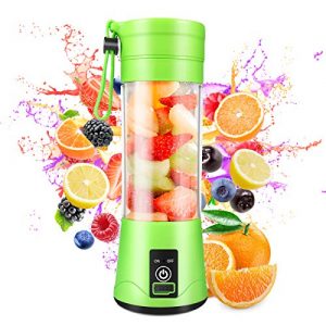 FlyBanboo Portable Blender, Personal Blender with USB Rechargeable Mini Fruit Juice Mixer,Personal Size Blender for Smoothies and Shakes Mini Juicer Cup Travel 380ML, New Green