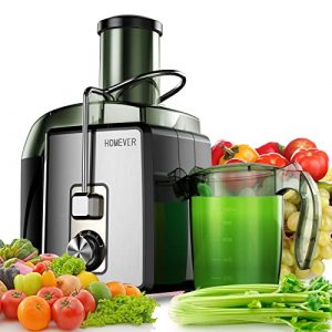 HOMEVER Juicer Machine Easy to Clean, 800W Centrifugal Juice Extractor with 3 Speeds, Big Mouth 3