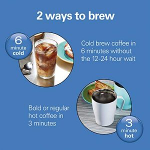 Hamilton Beach Convenient Craft Rapid Cold Brew & Hot Coffee Maker, Single Serve Ground Coffee Brewer, 16 oz. capacity, Black, 42501