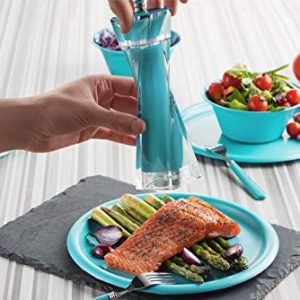 MITBAK Acrylic Turquoise Salt and Pepper Grinders Set | Sea Salt and Pepper Mills Easy to Use, Equipped with Adjustable Coarseness And Ceramic Mechanism| Unique Kitchen Gadgets| Premium Quality