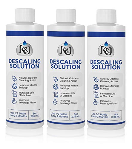 3-Pack Universal Descaling Solution - USA MADE - Descaler for Keurig, Cuisinart, Breville, Kitchenaid, Nespresso, Delonghi, Krups, and all other coffee brewers - by K&J