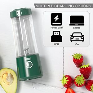 Mulli Portable Blender,USB Rechargeable Personal Mixer for Smoothie and Shakes, Mini Blender with Six Blades for Baby Food,Travel,Gym and More
