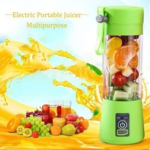 Portable Blender Smoothies Personal Blender Mini Shakes Juicer 380 ml Cup USB Rechargeable (Green)