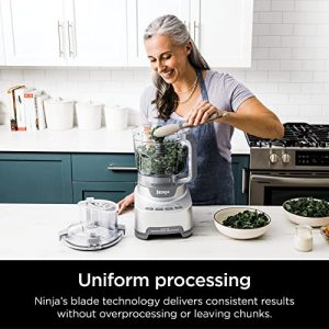 Ninja NF701 Professional XL Food Processor, 1200 Peak-Wattage with Auto-iQ settings for chopping, slicing/shredding, dough making and pureeing. 12-Cup Processor Bowl & XL Feed Chute, Silver