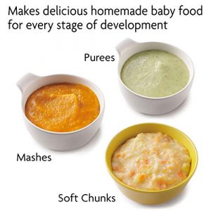Baby Brezza Small Baby Food Maker Set – Cooker and Blender in One to Steam and Puree Baby Food for Pouches - Make Organic Food for Infants and Toddlers - Includes 3 Pouches and 3 Funnels