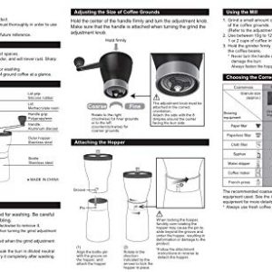 Hario Ceramic Coffee Mill - 'Mini Slim Pro' Manual Coffee Grinder 24g Coffee Capacity, Black