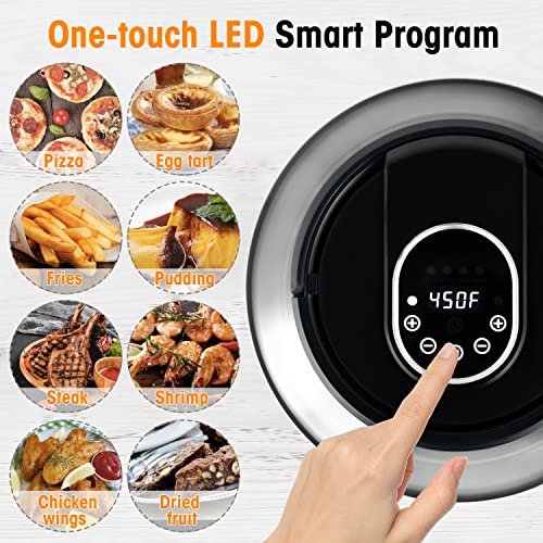 Air Fryer Lid for Instant Pot Pressure Cooker Attachment, Regenerate 1400W Digital Touchscreen Lid for 6, 8 & 10 QT Pressure Cookers, 8” & 10” Pots & Pans, Powerful Crunch Lid with 4 Presets & 95% Less Oil, Black Multi Air Fryer/Dehydrator/Broil