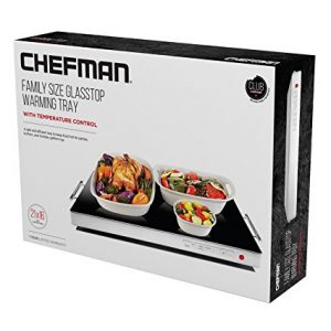 Chefman Electric Warming Tray/Trivet with Adjustable Temperature Control, Perfect for Restaurants, Parties, Events and Home Dinners, Glass Top Surface Keeps Food Hot, Large - 25
