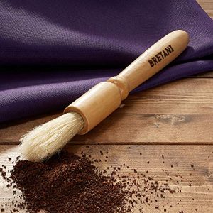 Bretani Coffee Grinder Cleaning Brush - Espresso Maker/Machine Cleaner Tool - Wood Handle, Natural Bristles