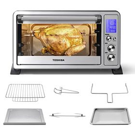 TOSHIBA AC25CEW-SS Large 6-Slice Convection Toaster Oven Countertop