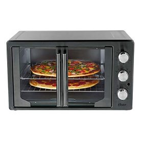 Oster 31160840 Extra Large Single Door Pull French Door Turbo Convection Toaster Oven with 2 Removable Baking Racks
